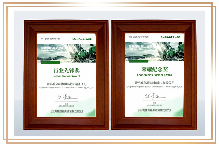 盛达利斩获舍弗勒2025“行业先锋+荣耀纪念”双殊荣